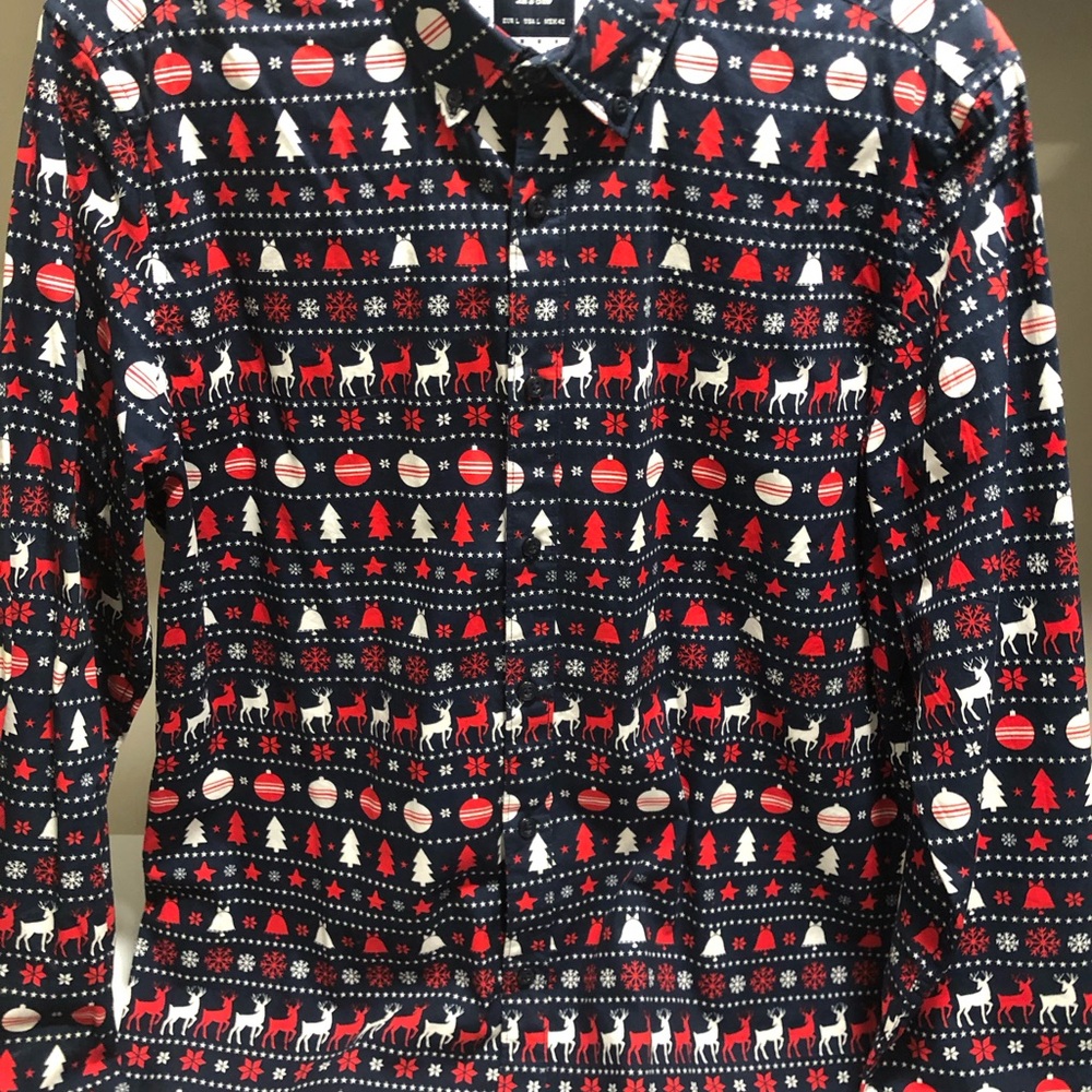 NWT Men’s Festive Holiday Dress Shirt